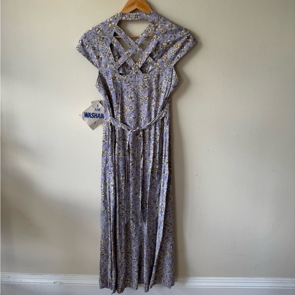 NWT Vintage Dress Barn Floral Purple and Yellow Dress - Picture 5 of 6